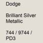 Preview: Dodge, Brilliant Silver Metallic, 744 / 9744 / PD3.